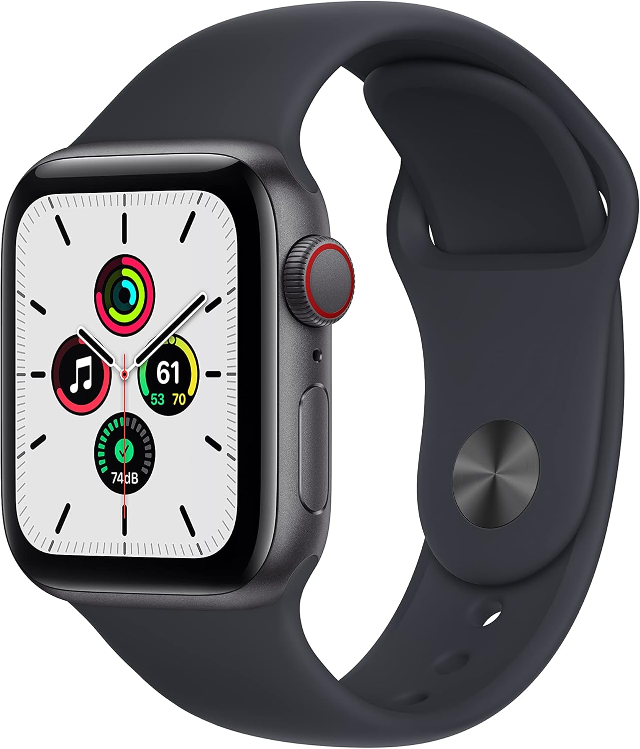 Apple Watch SE (Gen 1) [GPS + Cellular 40mm] Smart Watch w/Space Grey Aluminium Case with Midnight Sport Band. Fitness & Activity Tracker