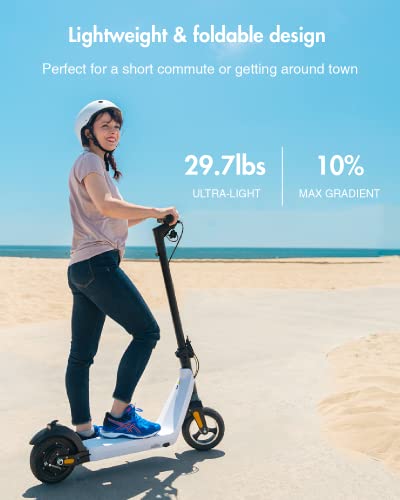 OKAI Zippy Electric Scooter - 15.5 Miles Range & 15 MPH, 500W Peak Motor, 8" Flat-Free Tires, Foldable Electric Scooter for Adults and Teens