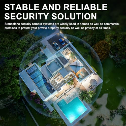 Wireless Security Camera System, 10CH 5MP NVR with 4 3MP Cameras, 1TB HDD, Night Vision, Motion Detection, Indoor/Outdoor Video Surveillance