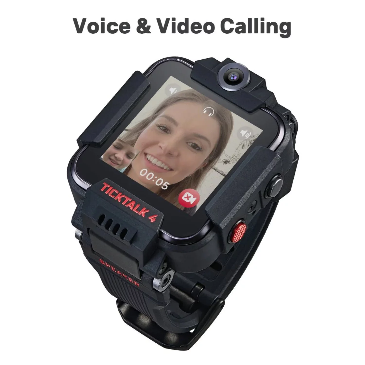 TickTalk 4 Unlocked 4G LTE Kids Smartwatch Phone with GPS Tracker, Combines Video, Voice and Wi-Fi Calling, Messaging