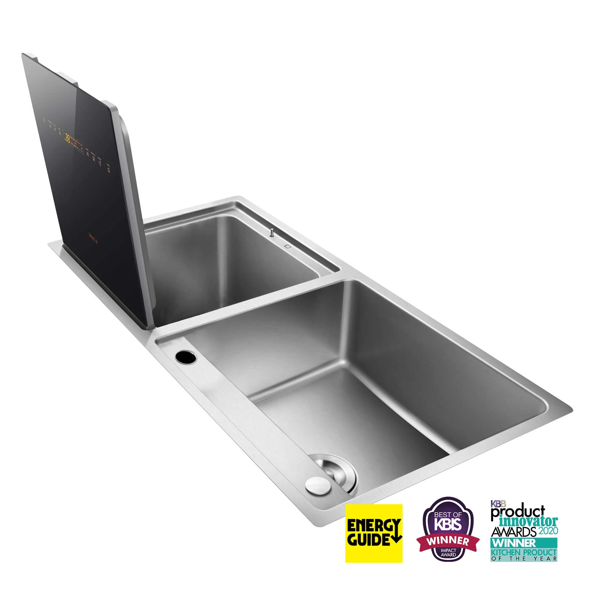 FOTILE SD2F-P3 2-in-1 Counter-top mounted Sink & Dishwasher combination system with heavy dish sanitizing