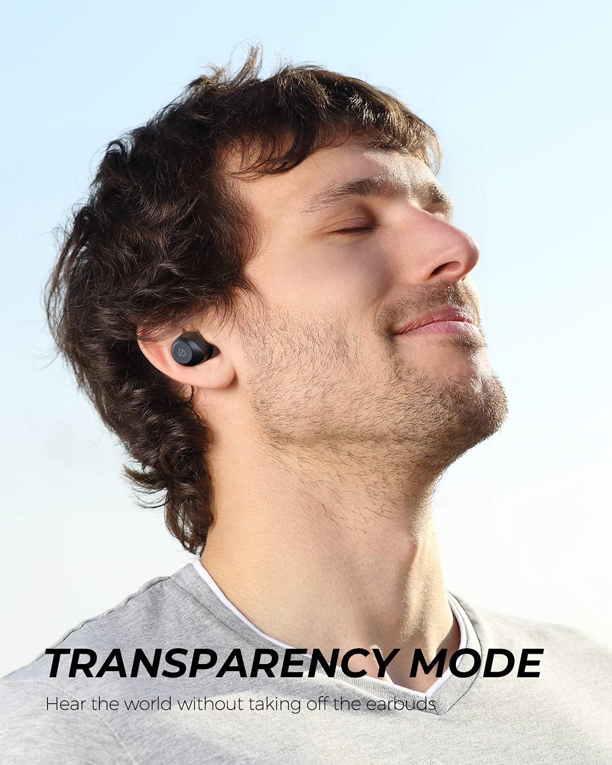SoundPEATS T2 Wireless Earbuds Hybrid Active Noise Canceling Bluetooth 5.1 Headphones in-Ear ANC Wireless Earphones with Transparency Mode