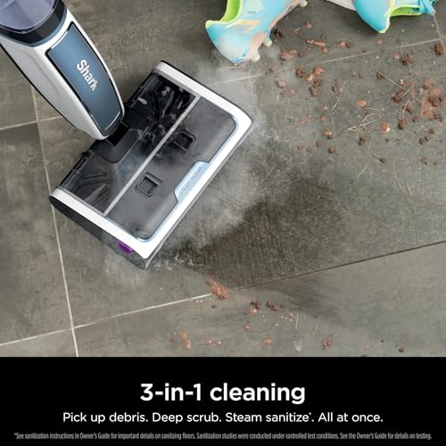 Shark SD201 Steam Pickup 3-in-1 Steam Mop Picks Up Debris, Deep Scrubs, & Steam Sanitizes All At Once
