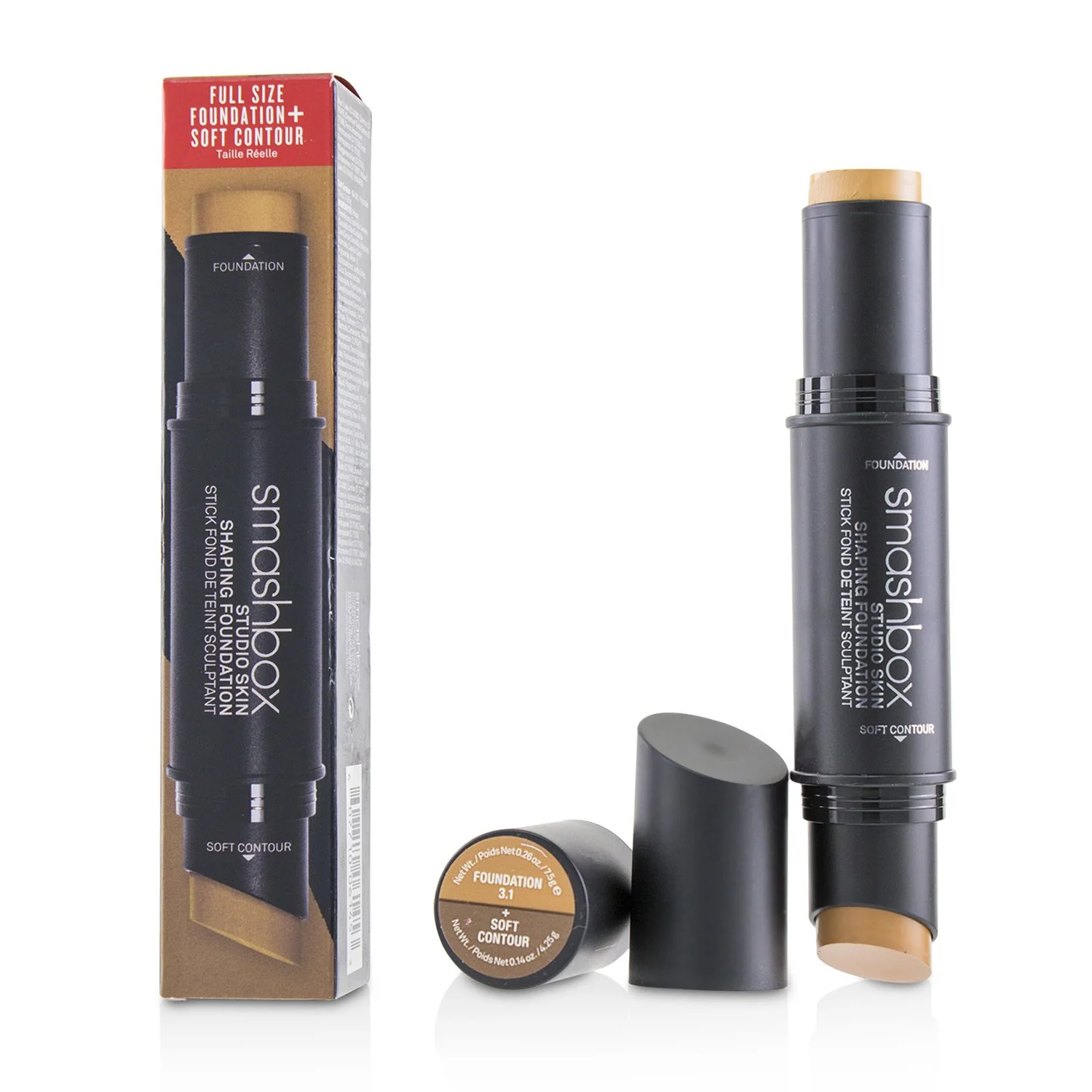 Smashbox Studio Skin Shaping Foundation + Soft Contour Stick - # 3.3 Warm Medium Beige  11.75g/0.4oz