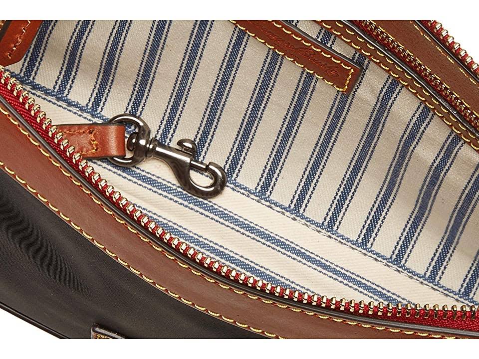 Dooney u0026 Bourke Wayfarer Camden Nylon Zip Crossbody - Black/Gold