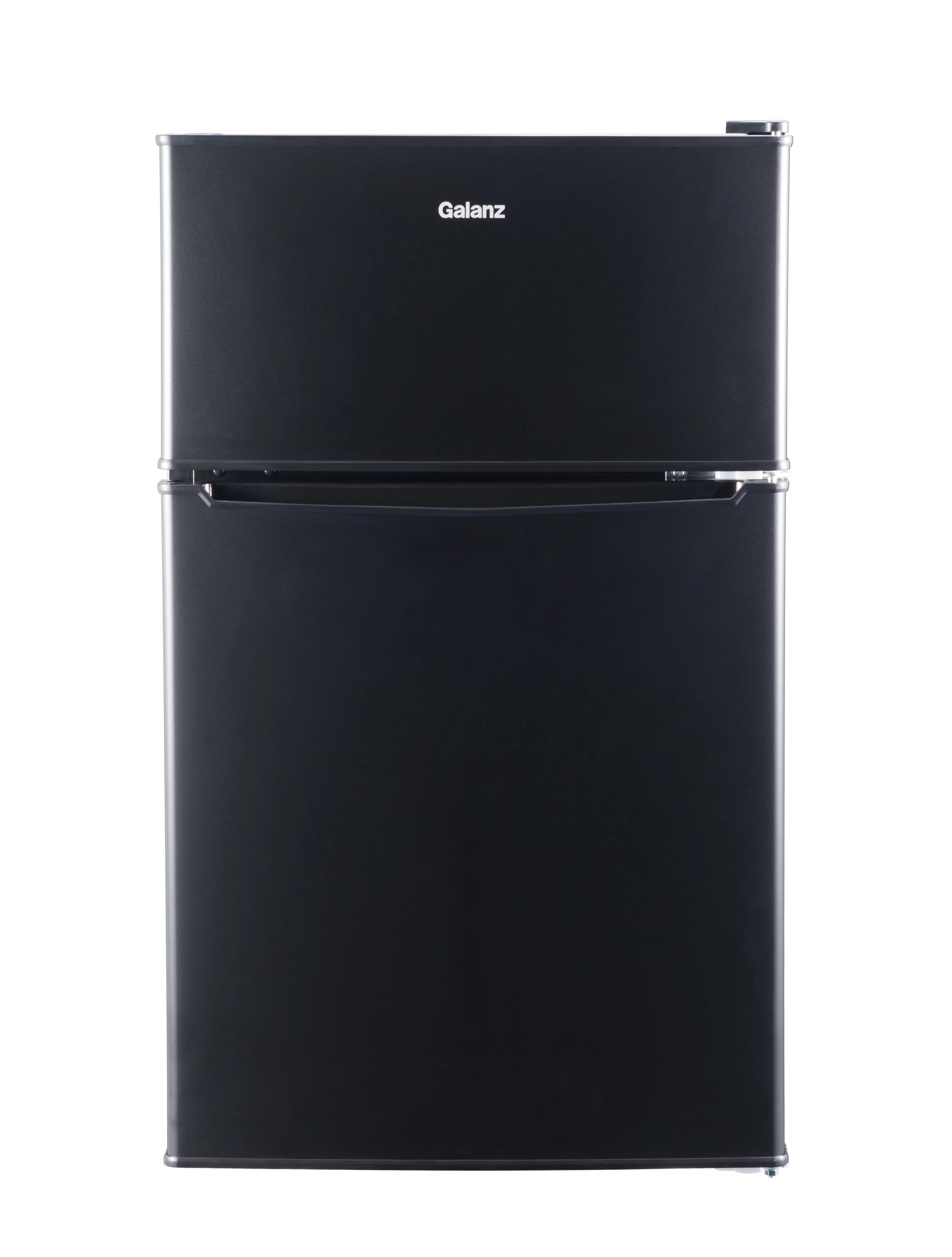 Galanz 3.1 Cu ft Two Door Mini Fridge with Freezer, Stainless, Estar, New