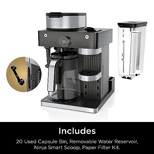 Ninja Espresso & Coffee Maker & Barista System, 3 Espresso Brew Styles, Single-Serve Coffee & Nespresso Capsule Compatible, Built-in Frother