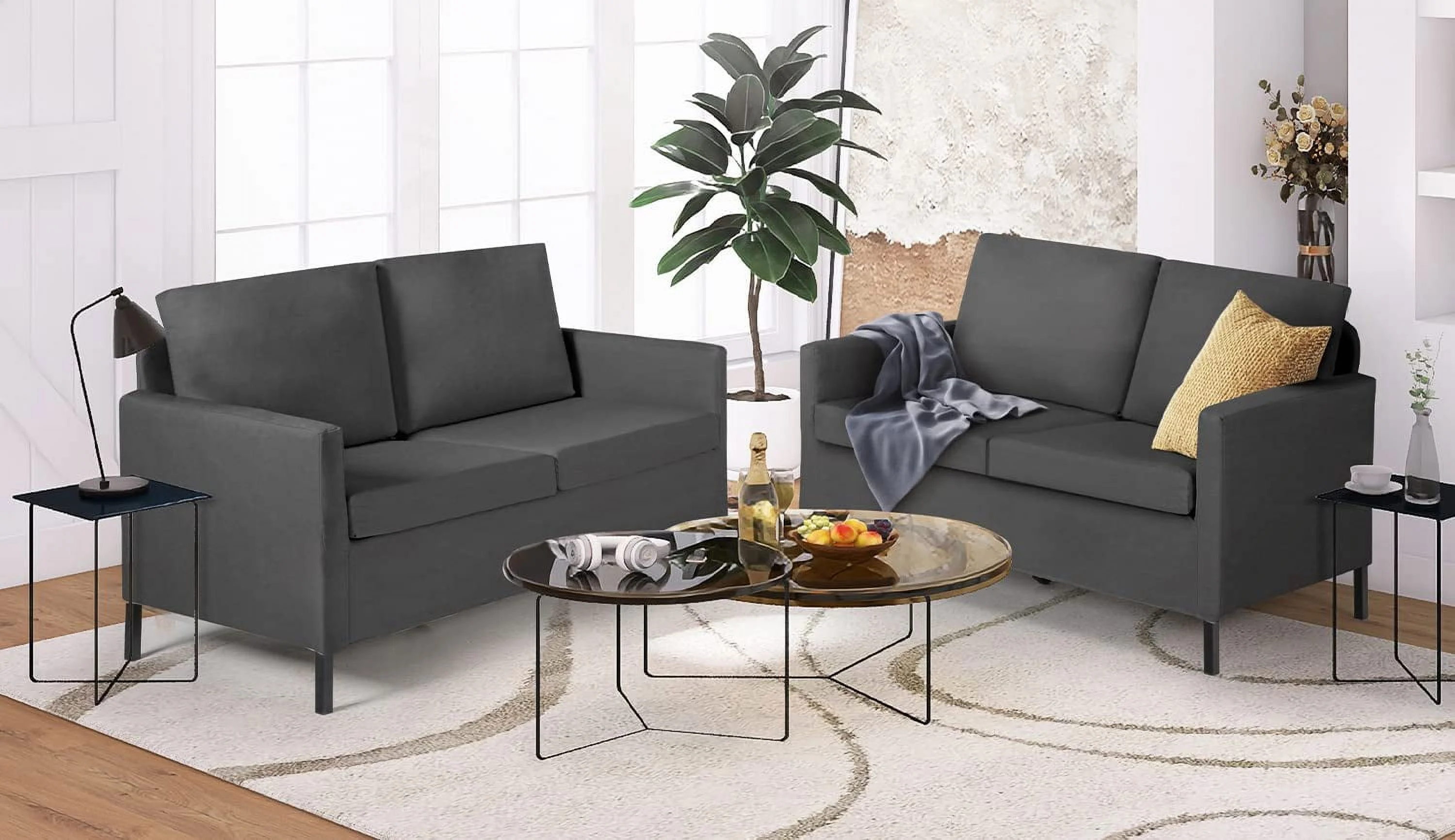 sell well TYBOATLE Fabric Modern Loveseat Sofa Couch for Living Room  51"