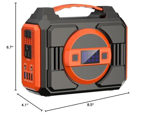 Solar Powered Generator 300W Rated, Portable Solar Generator Power Station with Solar Panels 40W Included