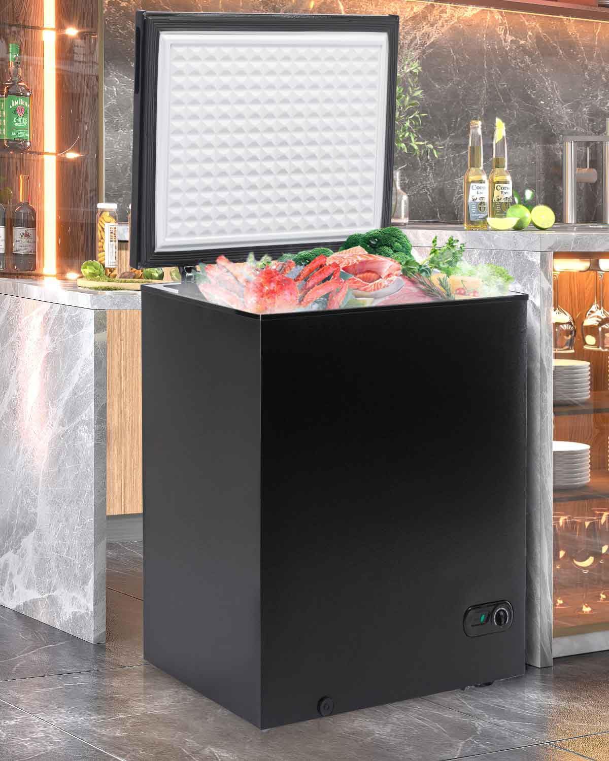 10.0 Cu.Ft Chest Freezer,Deep Freezer with Removable Basket,Compact Freezer with Top Open Door, Adjustable Temperature