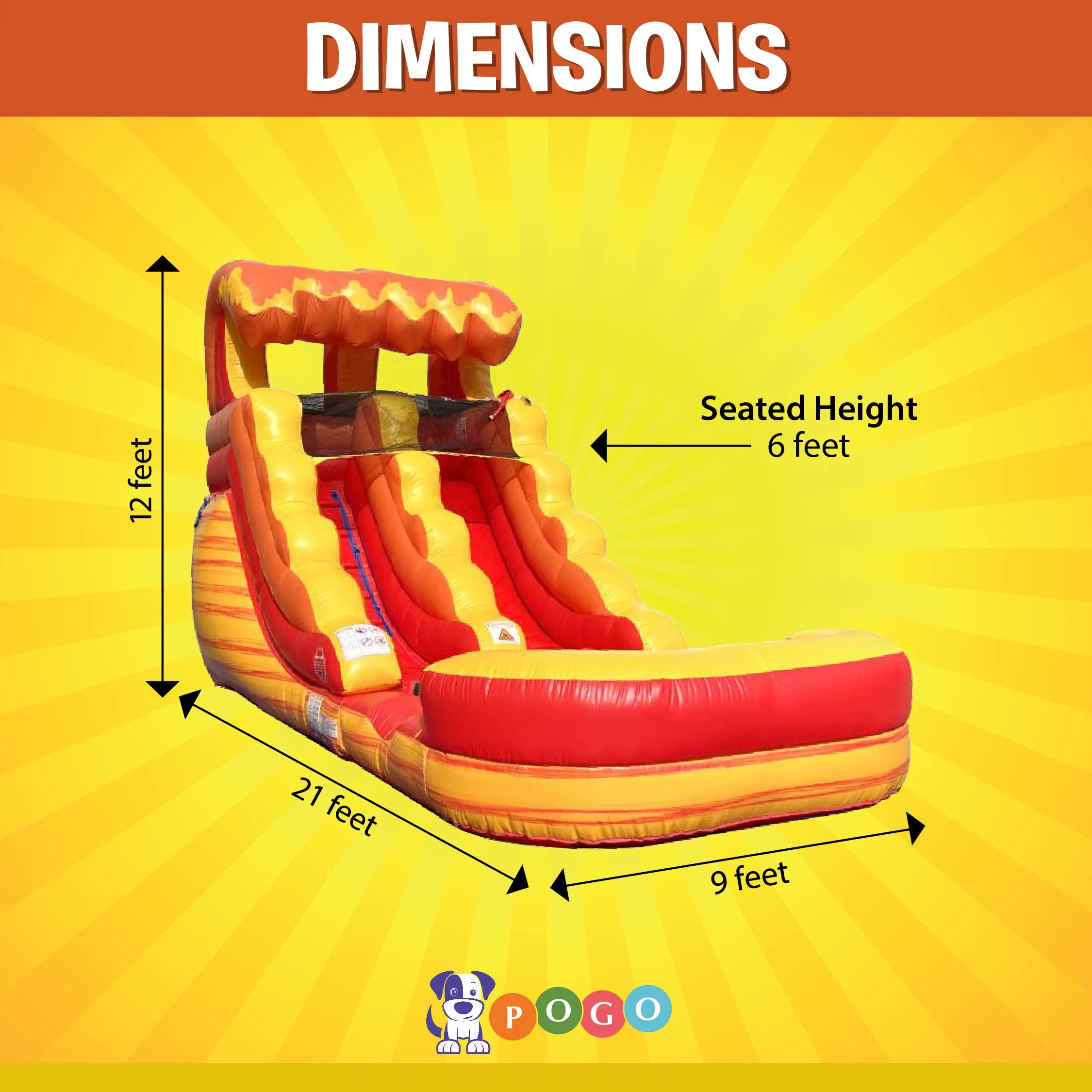 Pogo Bounce House Crossover Kids Inflatable Water Slide, Pink Unicorn with Blower, 12 ft