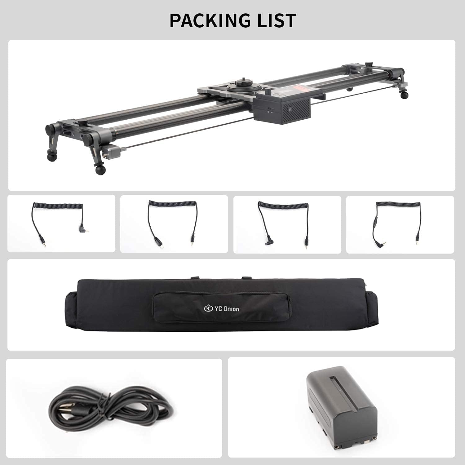 YC Onion Motorized Camera Slider 100cm/39'' with APP Control Carbon Fiber