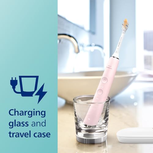 Philips Sonicare DiamondClean Smart 9300 Electric Toothbrush, Sonic Toothbrush with App, Pressure Sensor, Brush Head Detection