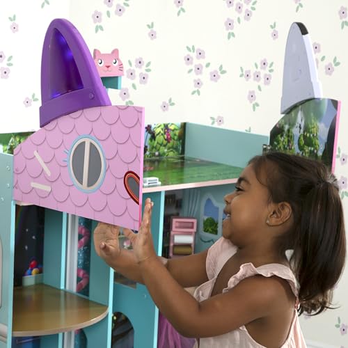 Gabby’s Dollhouse Purrfect Playhouse by Delta Children – Features Sounds & Light Up Ears - Includes 20 Accessories - Fits 8-inch Dolls