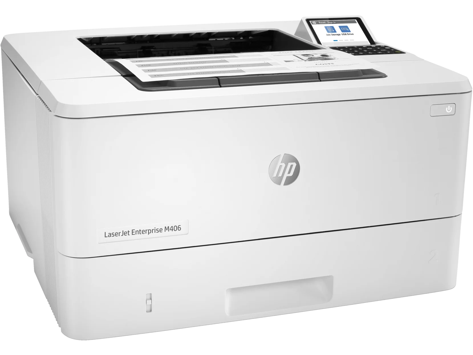 HP LaserJet Enterprise M406dn Laser Printer, Black And White Mobile Print Up to