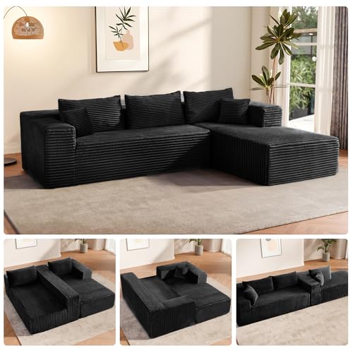 104" Sectional Couches for Living Room, Modular Sectional Sofa with Deep Seat, L-Shape Couch with Chaise, Cloud Couch for Living Room Bedroom