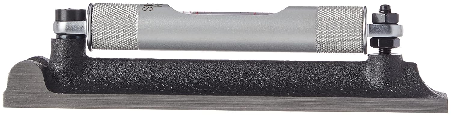 Starrett Machinist Level, 98-6 &ndash; 6 Inch Precision Leveling Tool with Cast Iron Base, Horizontal 2 Direction Glass Bubble Vial