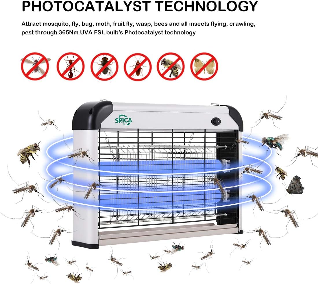 SPICA Electric Bug Zapper Insect Mosquito Pest Killer Fly Trap 20W Electronic Indoor Use