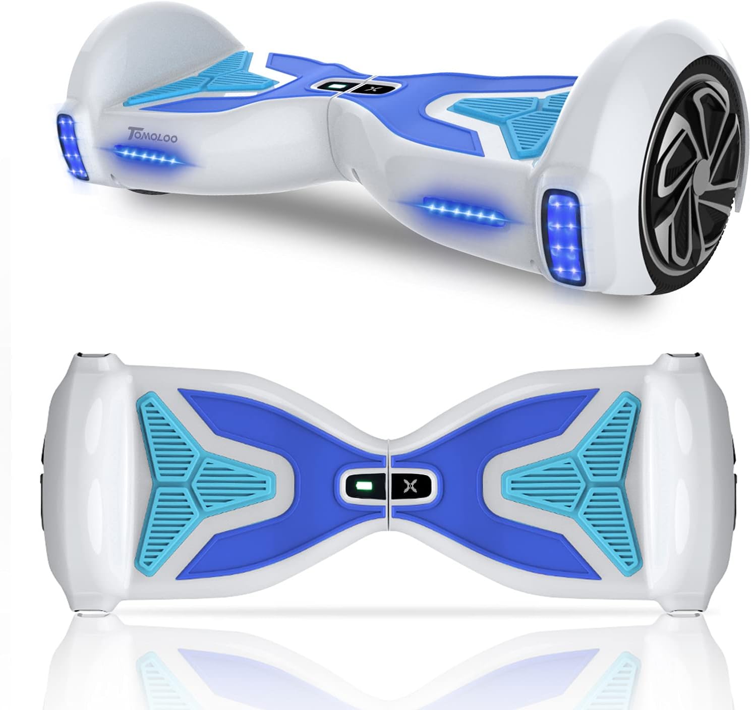 TOMOLOO Hoverboard for Kids and Adult with Bluetooth Speaker and Flash LED Lights, Electric Hover Board with Smart APP