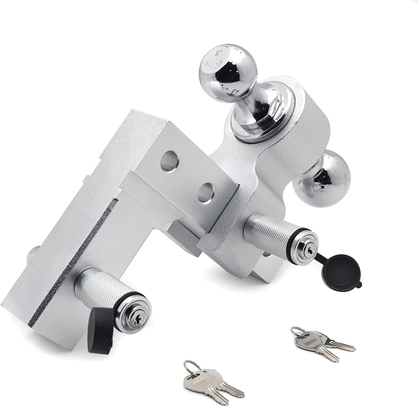 HTTMT- 2 Trailer Receiver Truck RV 6 Drop Adjustable Aluminum Tow Ball Hitch w/ Lock Key [P/N: ET-CAR-FIX009-SR]