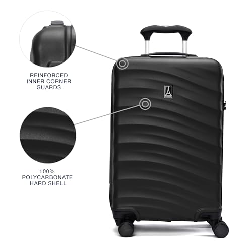 Travelpro Maxlite Air V2 Hardside Expandable Carry on Luggage, 8 Spinner Wheels, Lightweight Hard Shell Suitcase, TSA lock, Black, Carry On 21-Inch