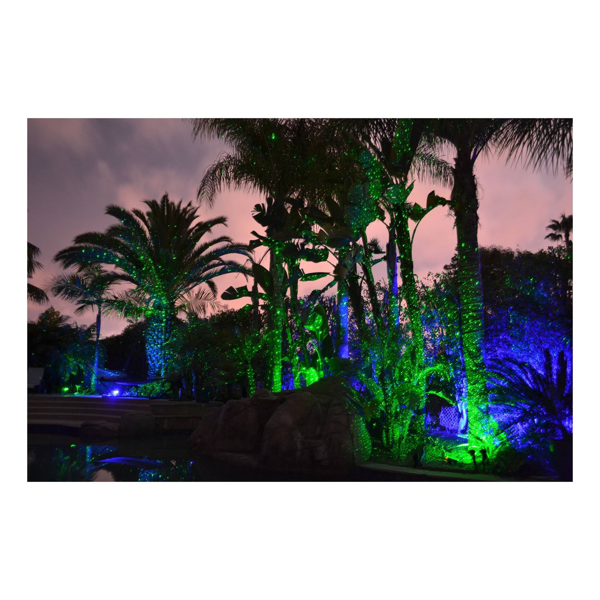 BlissLights Green Laser with 16 Color LED Projector