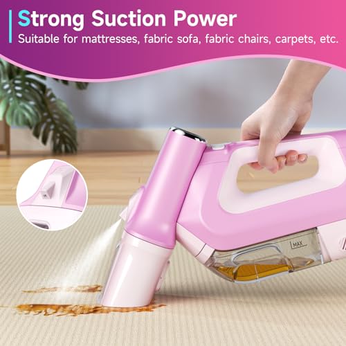 TAB Carpet Cleaner Machine, Portable Carpet Cleaner,Handheld Cordless Spot Lightweight Upholstery Stain Remover Deep Cleaner Shampooer for Pets
