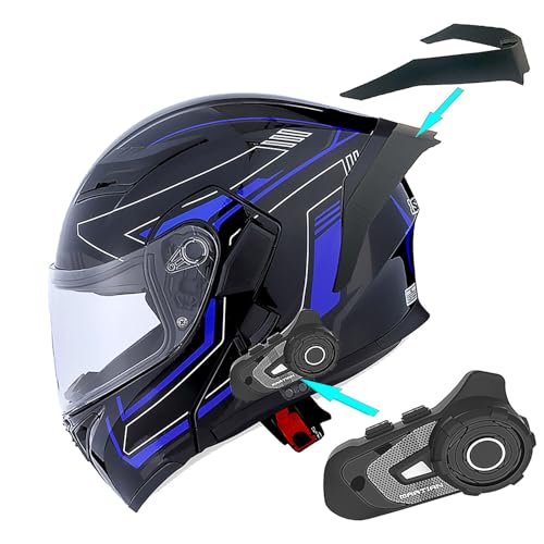 1Storm Motorcycle Modular Full Face Helmet Flip up Dual Visor Sun Shield: HB89