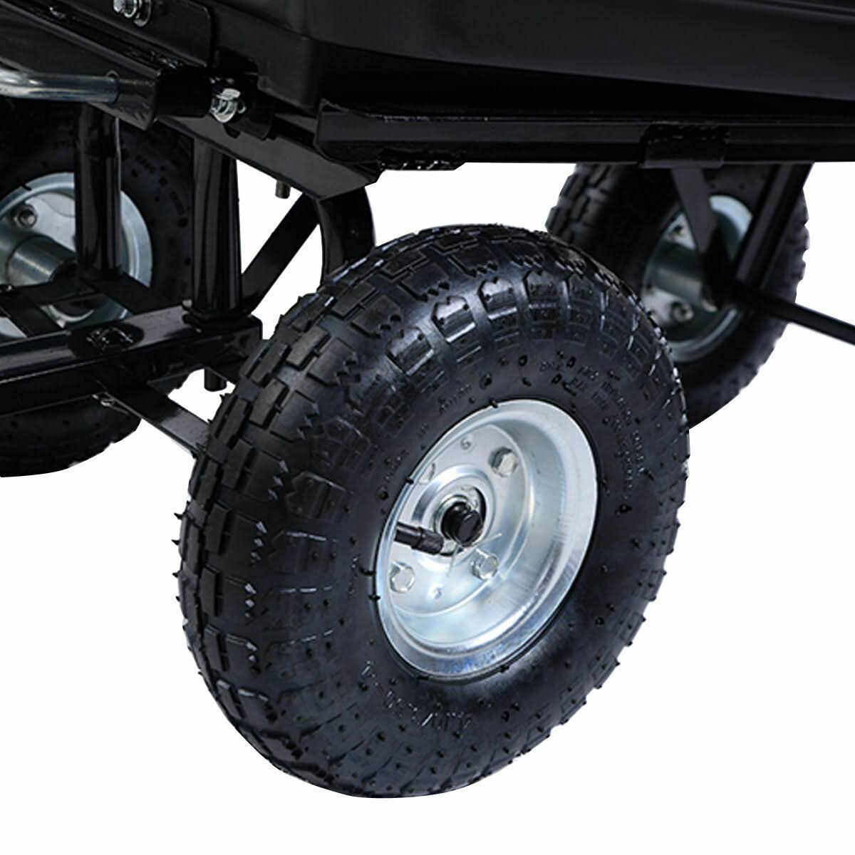Giantex 660lbs Garden Dump Cart Dumper Wagon Carrier Wheel Barrow Air Tires Heavy Duty