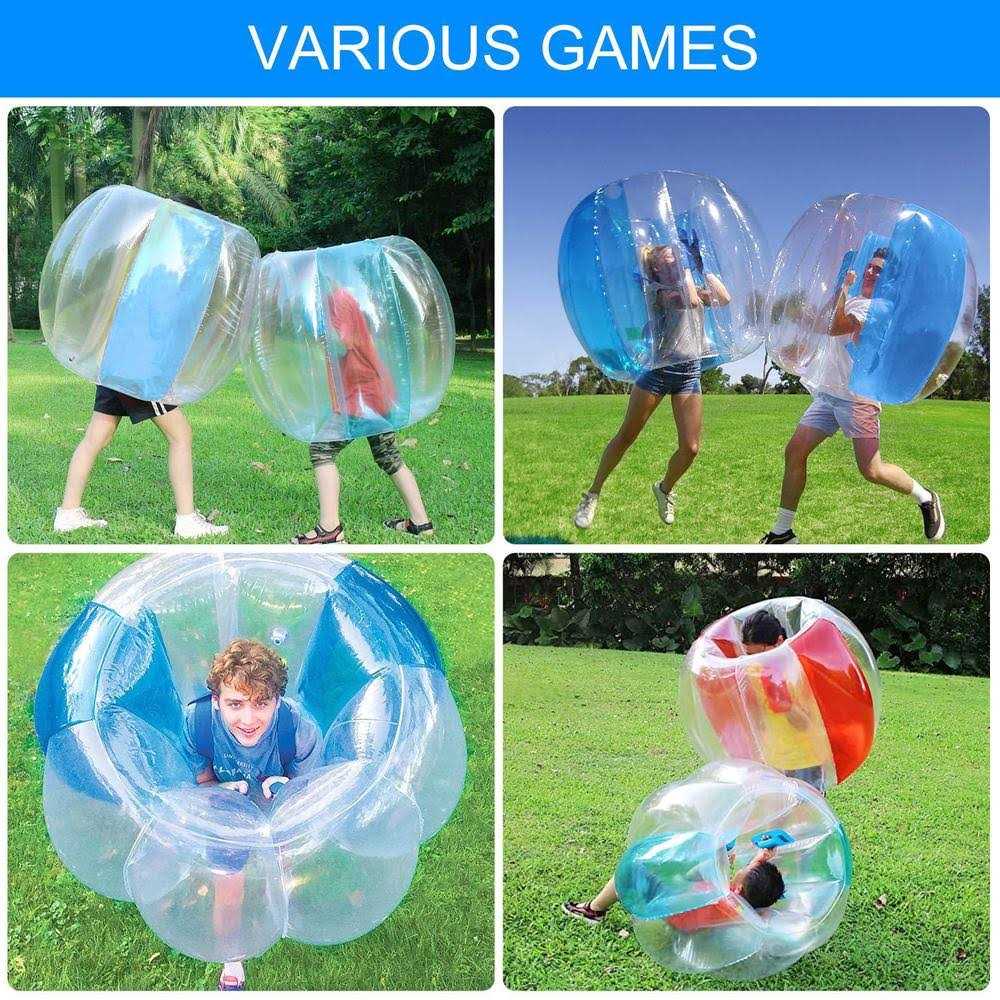 Wodesid Inflatable Bumper Bubble Soccer Balls for Adults Sumo Football Bumper Ball Zorb Giant Human Hamster Ball Body for Outdoor Team Gaming Play