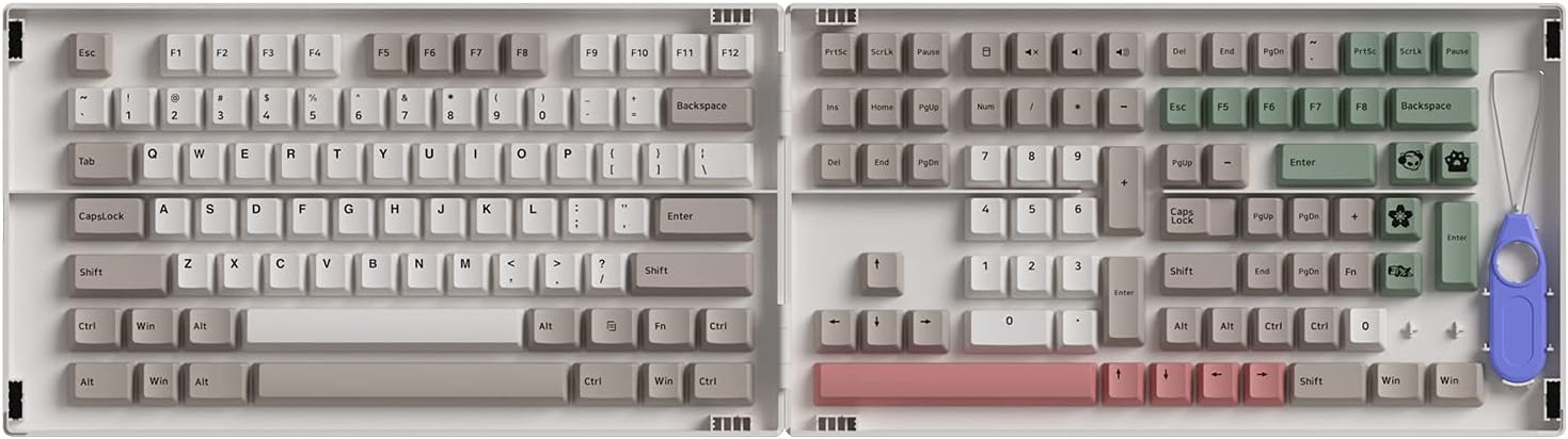 Akko Neon 158-Key ASA Profile PBT Double-Shot Full Keycap Set for Mechanical Keyboards with Collection Box