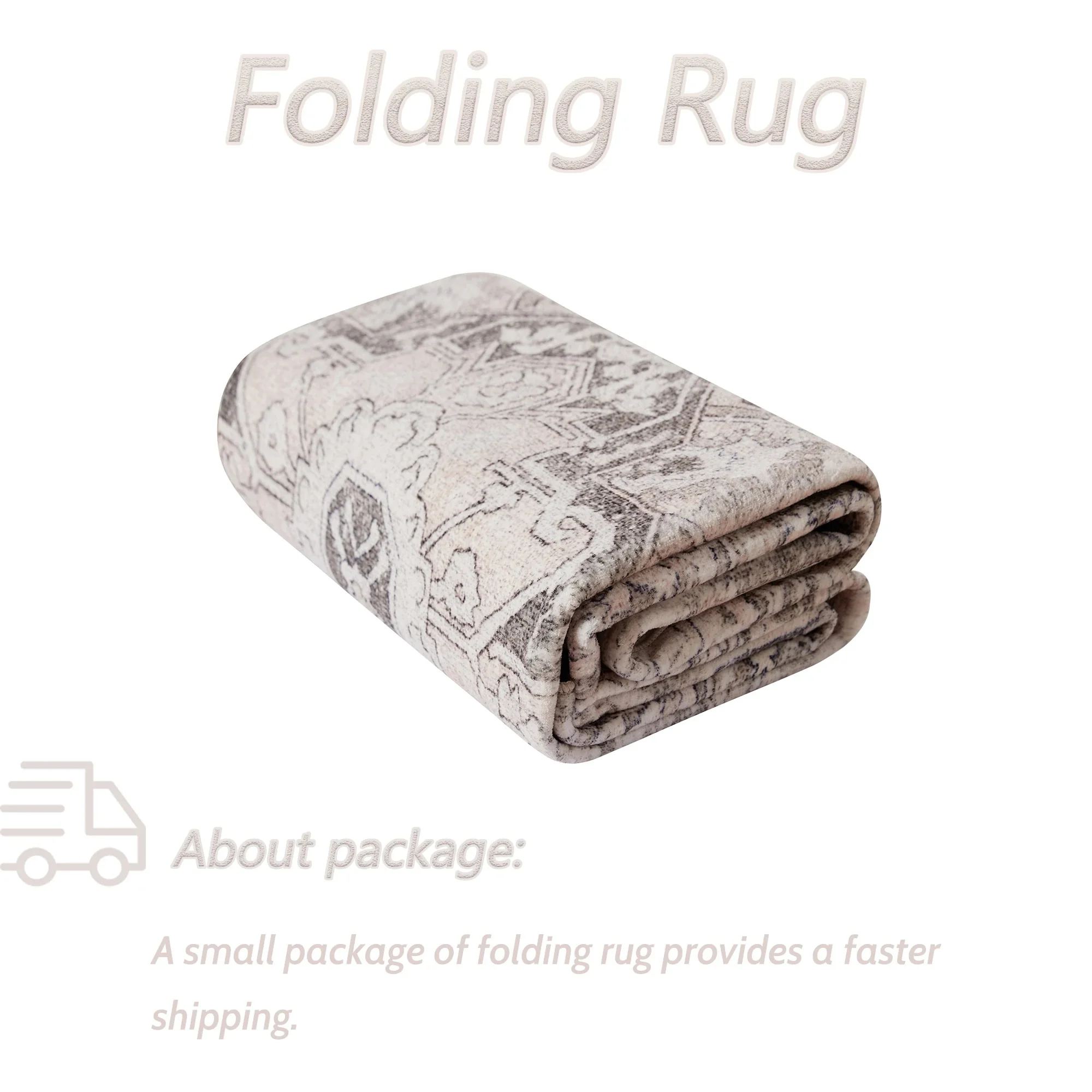 PureCozy 5' x 7' Washable Brown Area Rugs for Living Room Bedroom Dining Room Office Farmhouse Retro Traditional Vintage Rugs Non-slip