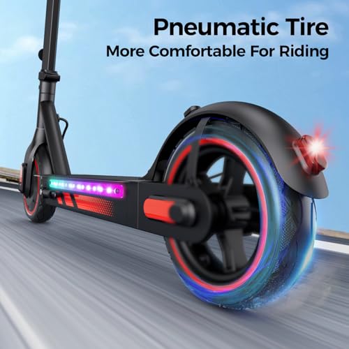 Electric Scooter for Adults, 19/25 Mph Max Speed, 21/25/35 Miles Range,350/500/600W APP Control E-Scooter with 8.5"/10" Inflatable tire