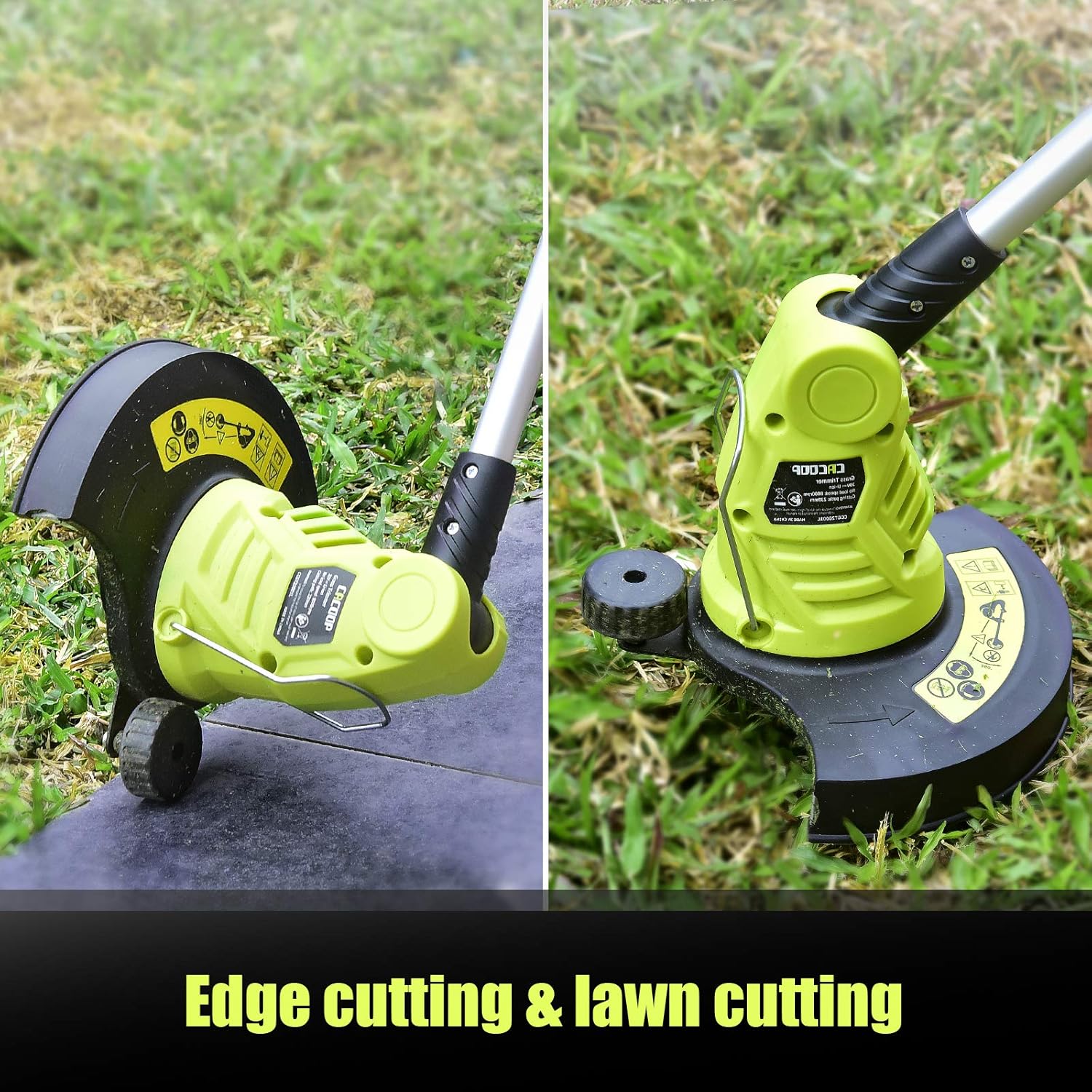 CACOOP 20V MAX Cordless String Trimmer/Edger with 4.0Ah Battery,Low DB Design,Lightweight & Portable & Stretchable Weed Grass Eater