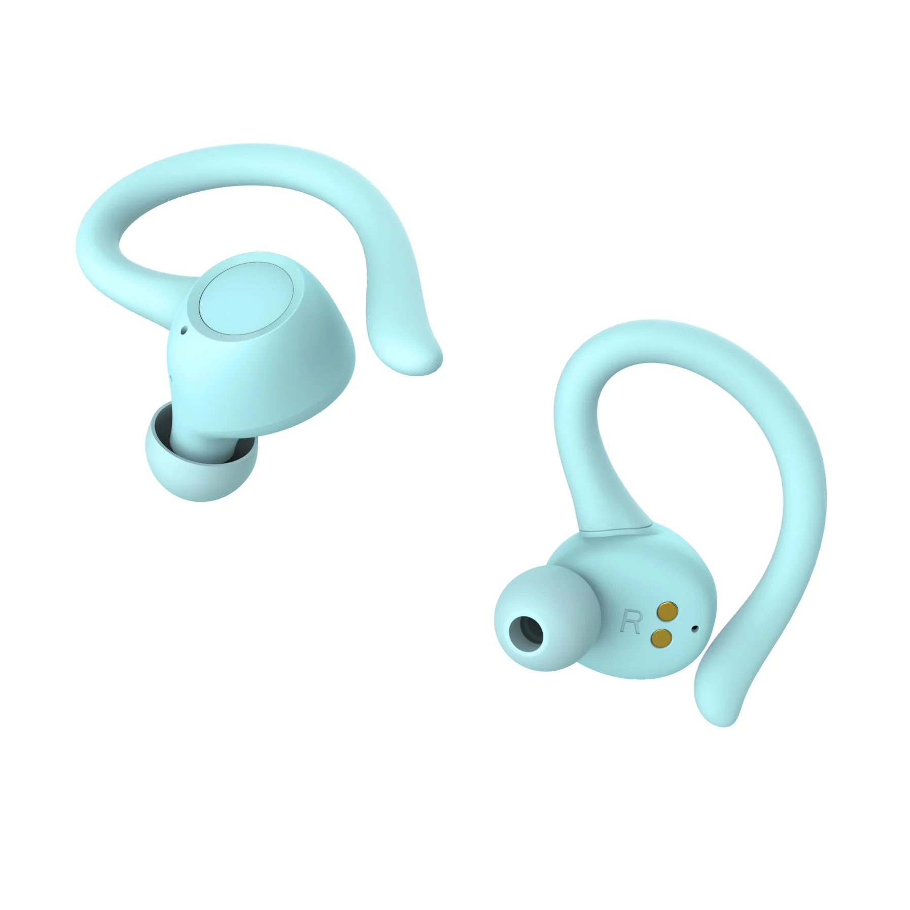 onn. Bluetooth True Wireless Earbuds with Earhook for Sport, Aqua - Curated Treasures Market