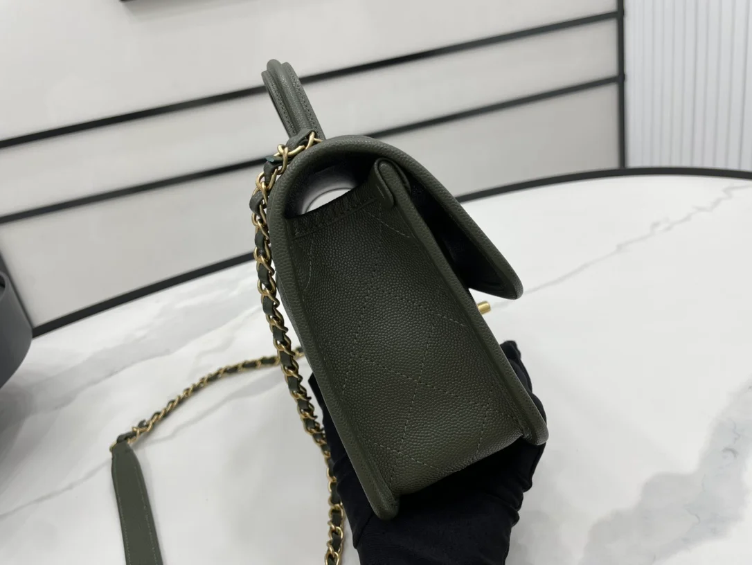 Chanel AS3653 22K Bag Dark Green For Women, Women&rsquo;s Bags 9.8in/25cm