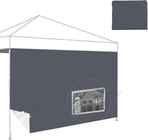 SANWAY 10x10 Pop Up Canopy Tent with Sidewalls x 4 &ndash; Easy Setup Canopy Tent, Waterproof, UV-Resistant