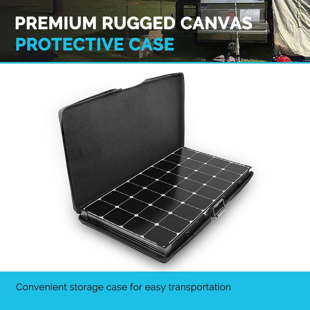 Renogy 200 Watt Off Grid Portable Foldable Solar Panel Suitcase Built-in Kickstand with Waterproof 20A Charger Controller, 200W-Waterproof