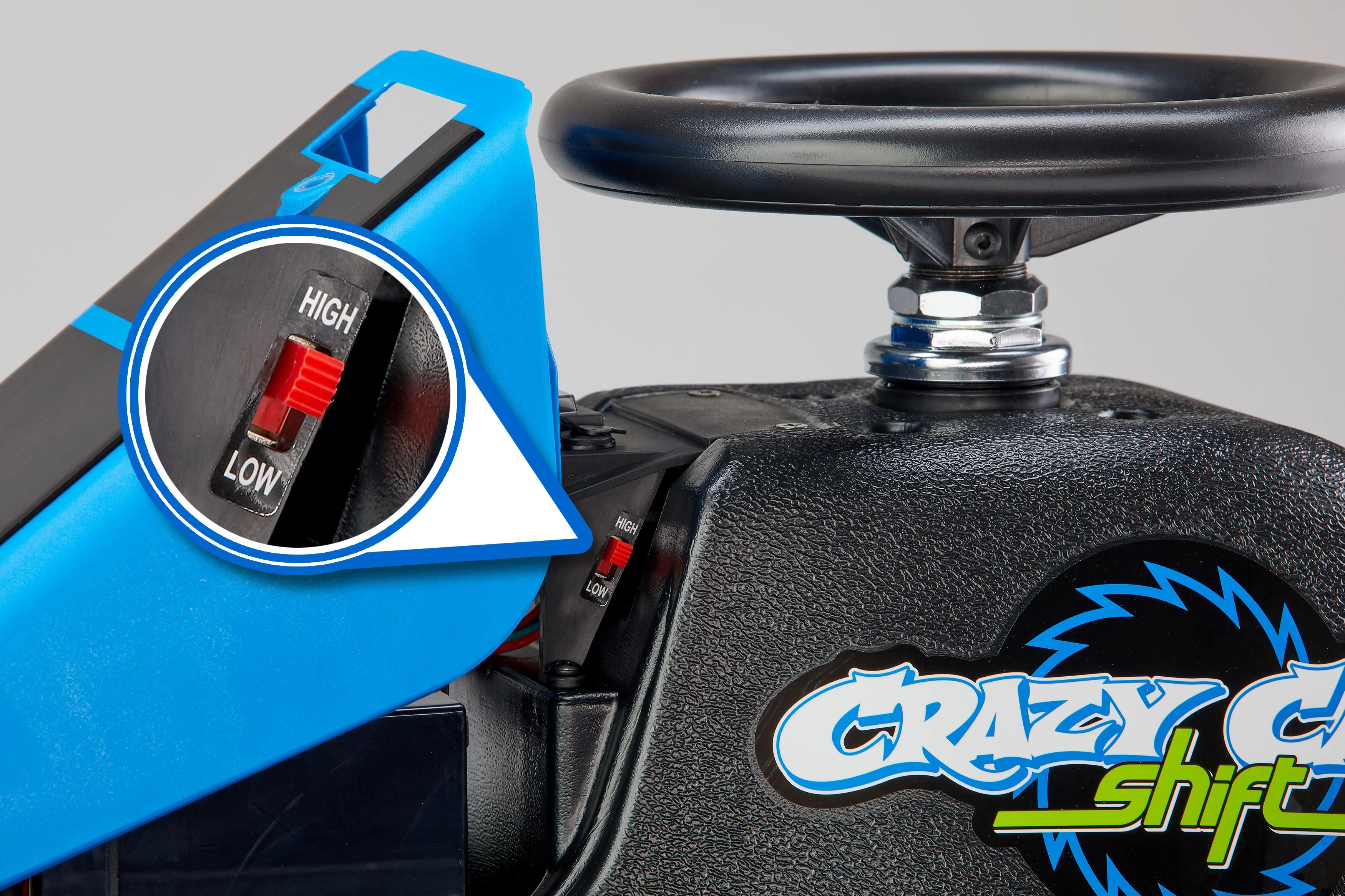Razor Crazy Cart Shift - 12V Electric Drifting Go Kart for Kids - New High/Low Speed Switch and Simplified Drifting System - Radiant Selections