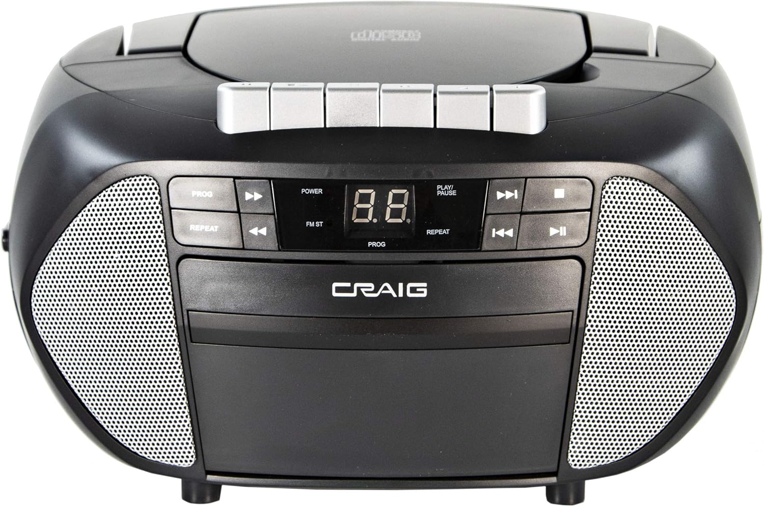 Craig Electronics CD6951-SL CD Boombox with AM/FM Stereo Radio and Cassette Player/Recorder Pack of 2