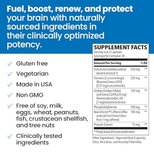 NeuroQ Memory & Focus - Boosts Cognitive Performance & Healthy Brain Function - Neuroprotective Formula by Dr. Dale Bredesen
