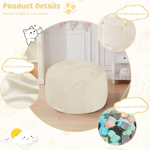 Bean Bag Chairs for Adults - Giant Bean Bag Chair Convertible Bean Bag Bed - Beanbag Chair with Micro Fiber Cover/Furniture Foam Filler