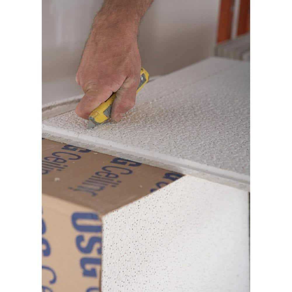 USG Ceilings 2 ft. x 2 ft. Glacier White Fineline Edge Lay-In Ceiling Tile - Shop Hardware Tools Online Store