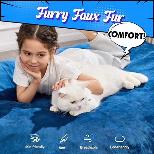 Hobestluk 3 in 1 Bean Bag Chair Giant Bean Bag Chairs Convertible Bean Bag Floor Cushion with Machine Washable Cover