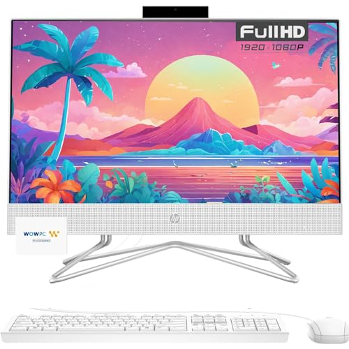 HP 21.5 inch All-in-One Desktop PC, 1080P FHD Display, 16GB RAM, 1TB PCIe SSD, Intel Dual-Core Celeron Processor, Windows 11 Pro, Webcam, WiFi, HDMI