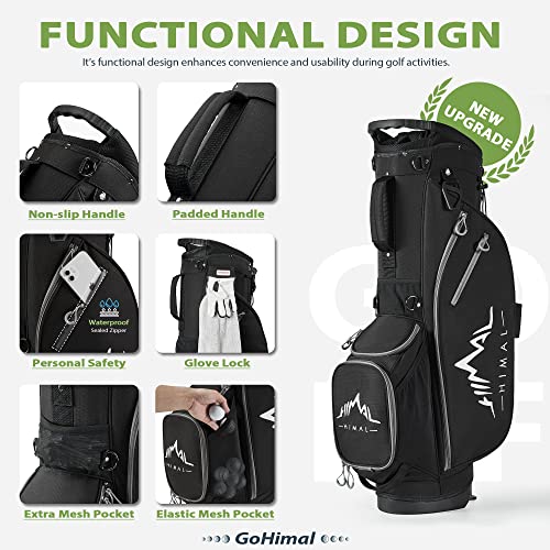 14-Way Golf Stand Bag, Golf Bag with Stand - Lightweight Durable Club Bag for Men & Women