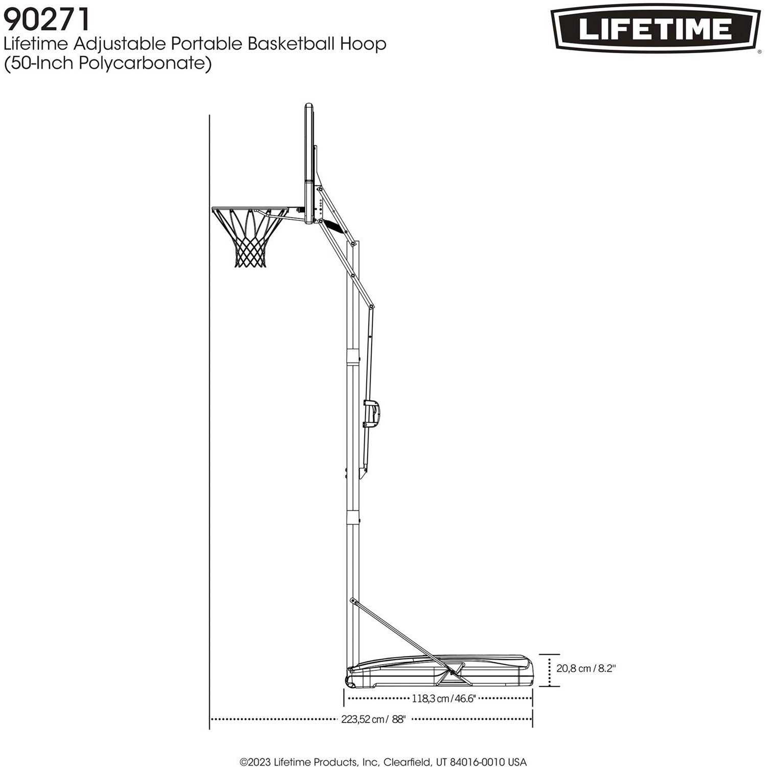Lifetime Adjustable Portable Basketball Hoop - Sports Supplies Online Store