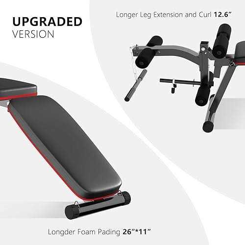 ZENOVA Adjustable Weight Bench Workout Bench with Leg Extension - Sports Supplies Online Store