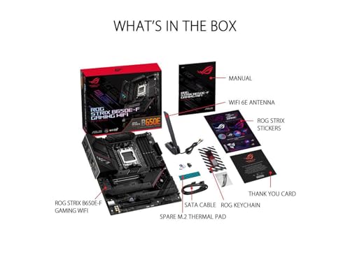 MICRO CENTER AMD Ryzen 7 7800X3D 8-Core16-Thread Desktop Processor with ASUS ROG Strix B650E-F Gaming WiFi AM5 Gaming Motherboard