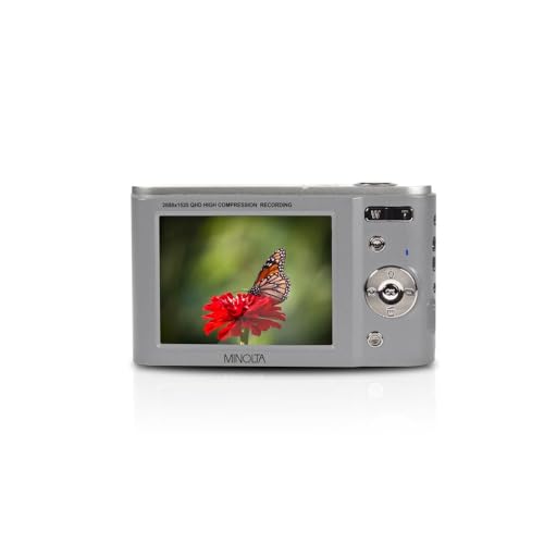 Minolta MND20 44MP Digital Camera &ndash; 2.7K Ultra HD Video, 16X Digital Zoom, Anti-Shake Stabilization, Time Lapse, Face Detection